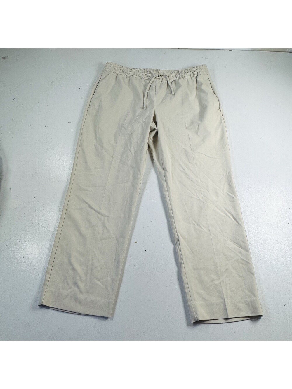 Banana Republic Tapered Fit Pants Beige Tan Elastic Waist Men’s Size Large